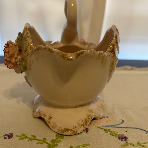 Vintage Pink Swan Planter Japan - Picture 8 of 12